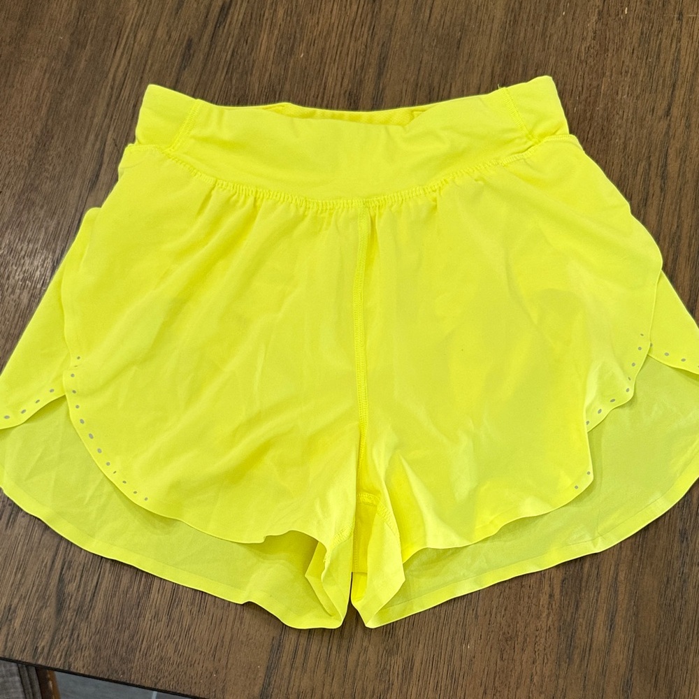 Lululemon Athletica Neon Yellow Athletic Shorts